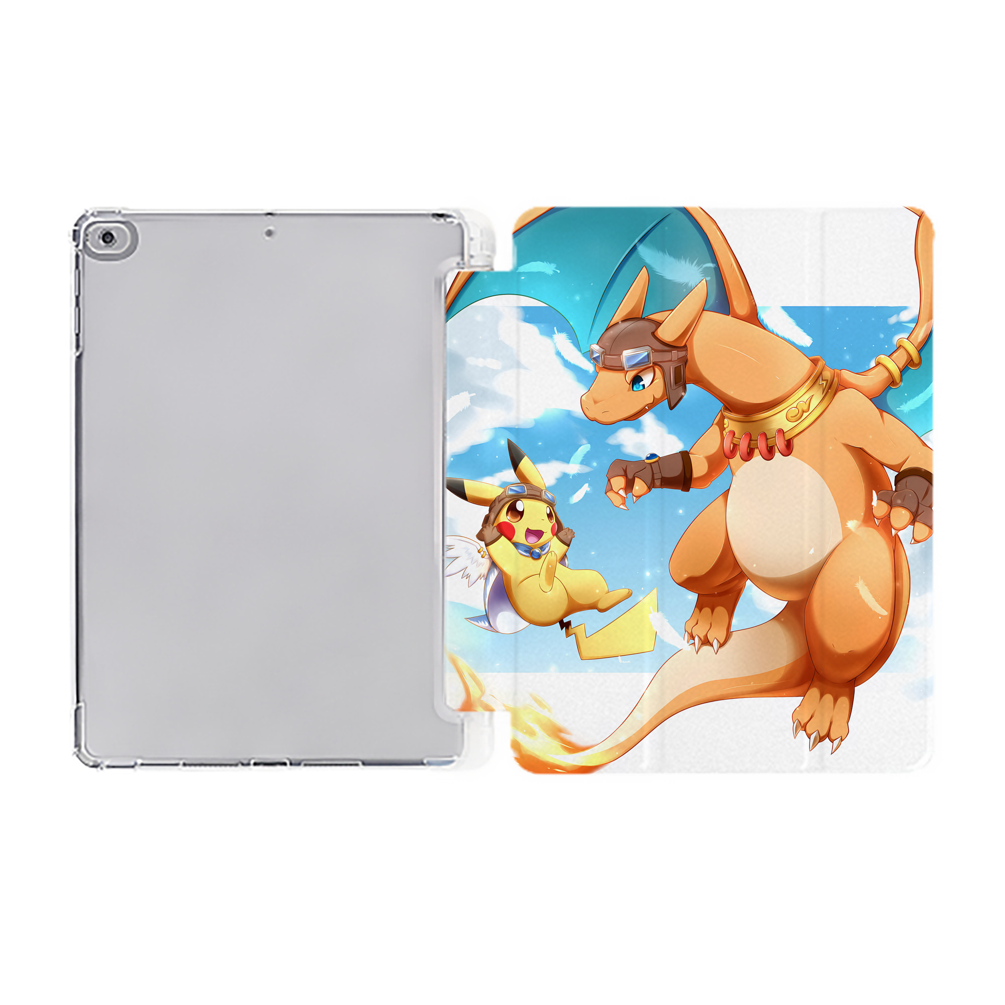 （画像用） ポケットモンスター Pokémon IPad ケース ペン収納付き 三つ折りスタンド PUレザー×シリコン 対応機種9.5/10.5/10.9インチ